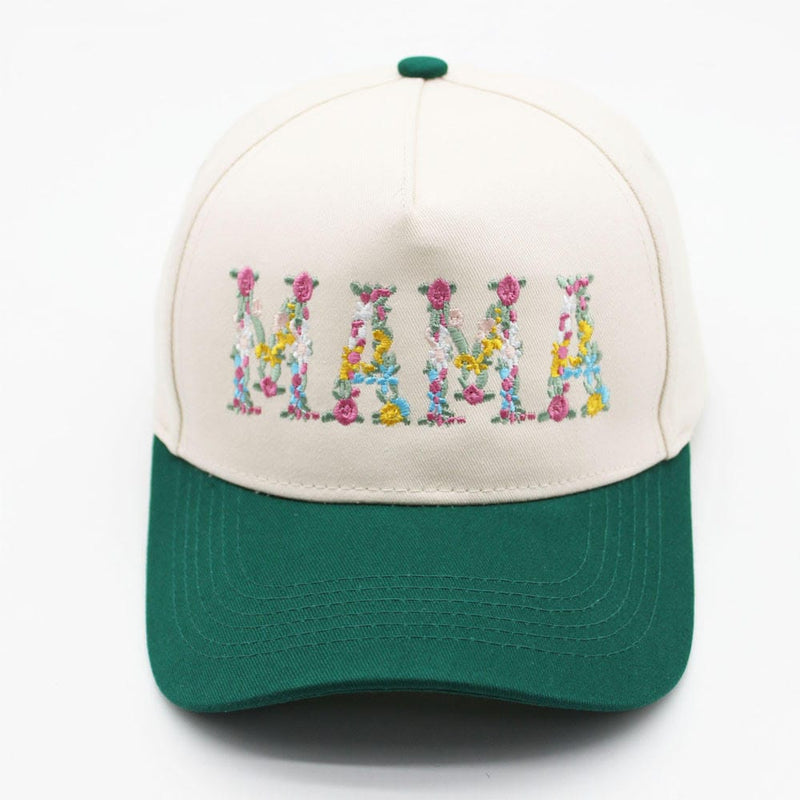 SF252007 Floral Mama Embroidered Two Tone Trucker Hat - MiMi Wholesale