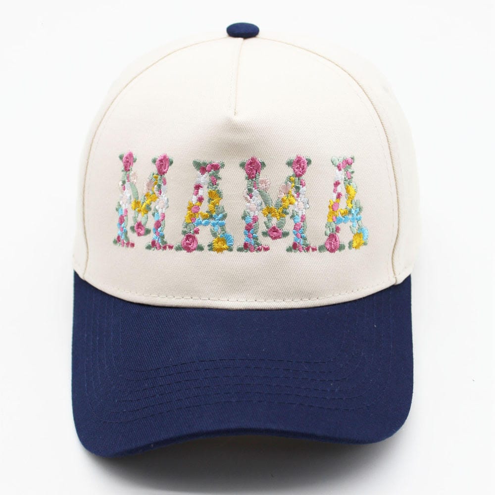 SF252007 Floral Mama Embroidered Two Tone Trucker Hat - MiMi Wholesale