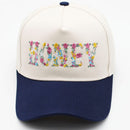 SF252008 Floral Honey Embroidered Trucker Hat - MiMi Wholesale