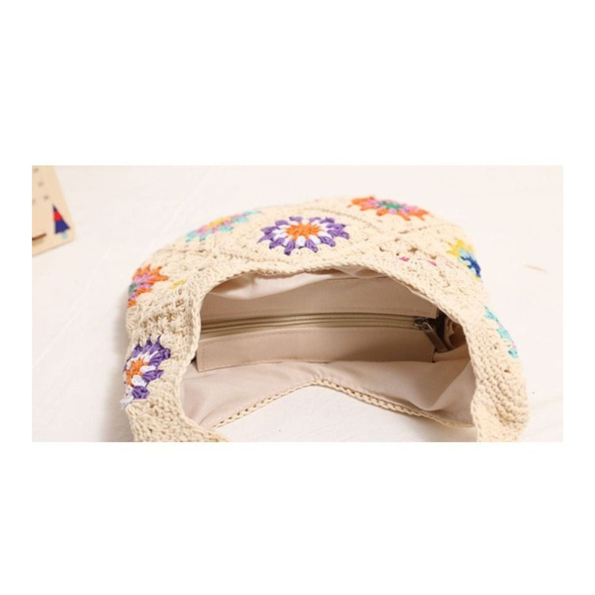 SF252109 Flower Crochet Large Crossbody/Tote Bag - MiMi Wholesale