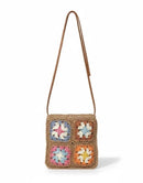 SF252117 Flower Patch Crochet Crossbody Bag - MiMi Wholesale