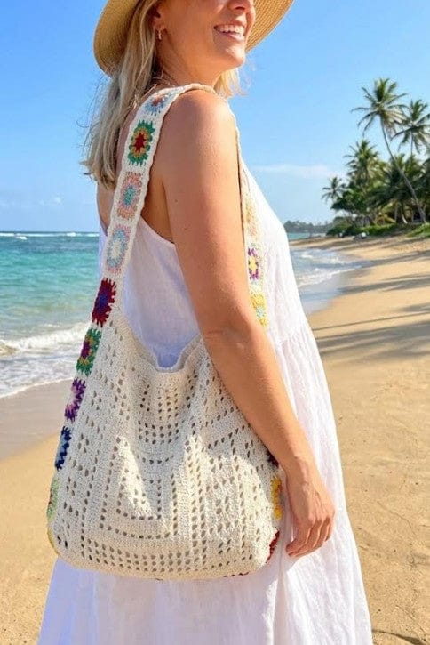 SF252119 Crochet Hobo Tote Bag - MiMi Wholesale