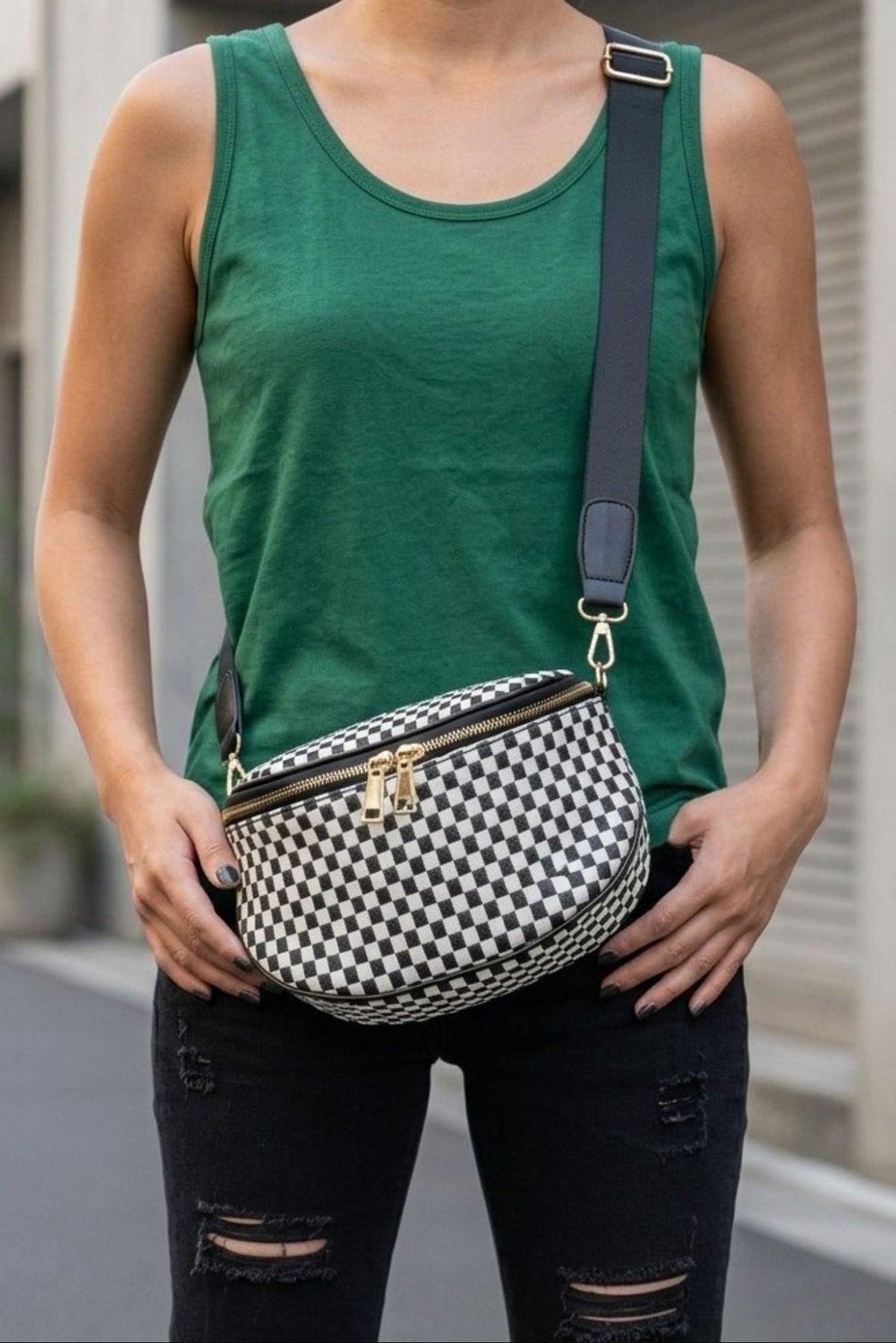 SF261002 Yareli Woven Sling/Crossbody Bag - MiMi Wholesale