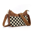 SF262025 Bella Checkered Shoulder Crossbody Bag - MiMi Wholesale