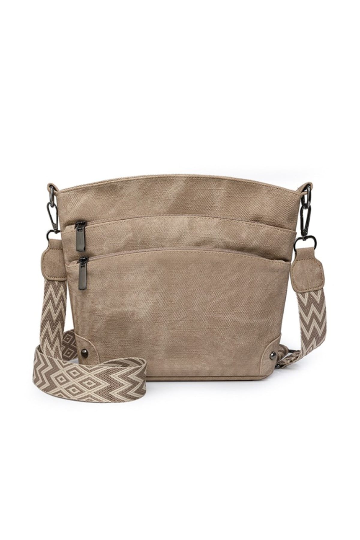SF270012 Audrey Twill PU Crossbody Bag - MiMi Wholesale