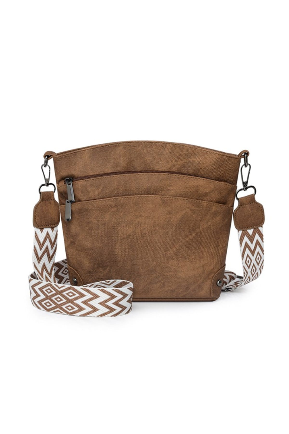 SF270012 Audrey Twill PU Crossbody Bag - MiMi Wholesale