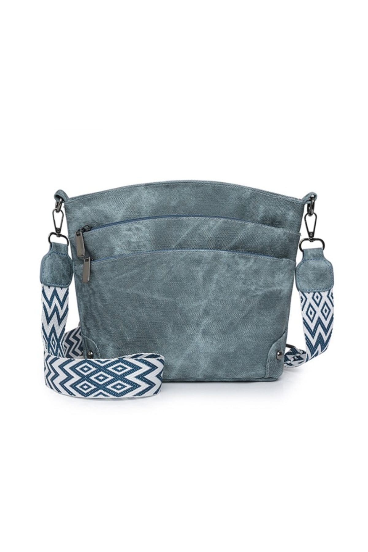 SF270012 Audrey Twill PU Crossbody Bag - MiMi Wholesale