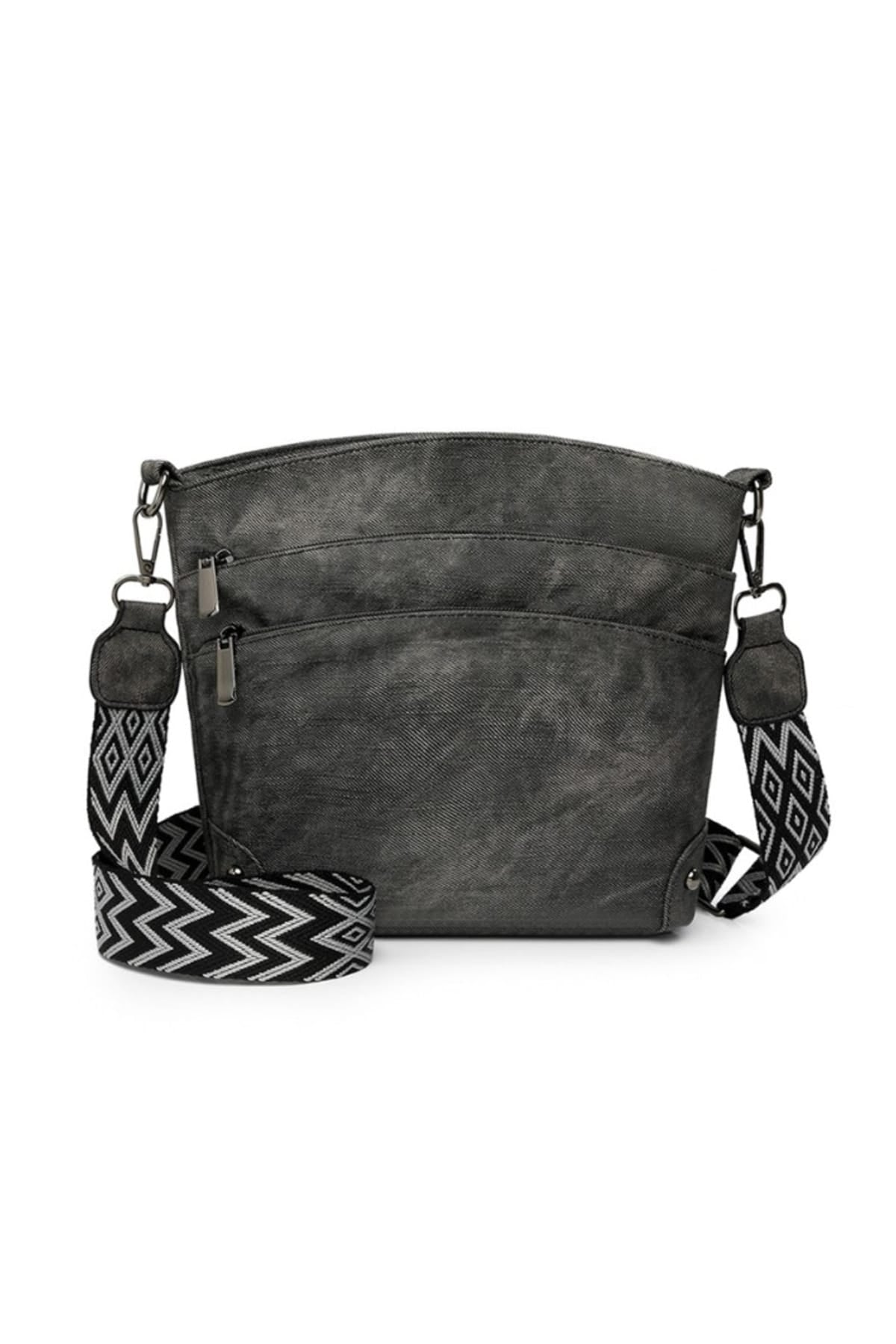 SF270012 Audrey Twill PU Crossbody Bag - MiMi Wholesale