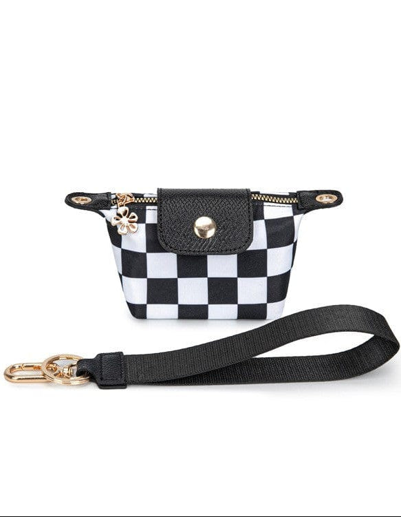 SF30109 Checker Coin Wallet With Keychain - MiMi Wholesale