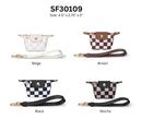 SF30109 Checker Coin Wallet With Keychain - MiMi Wholesale