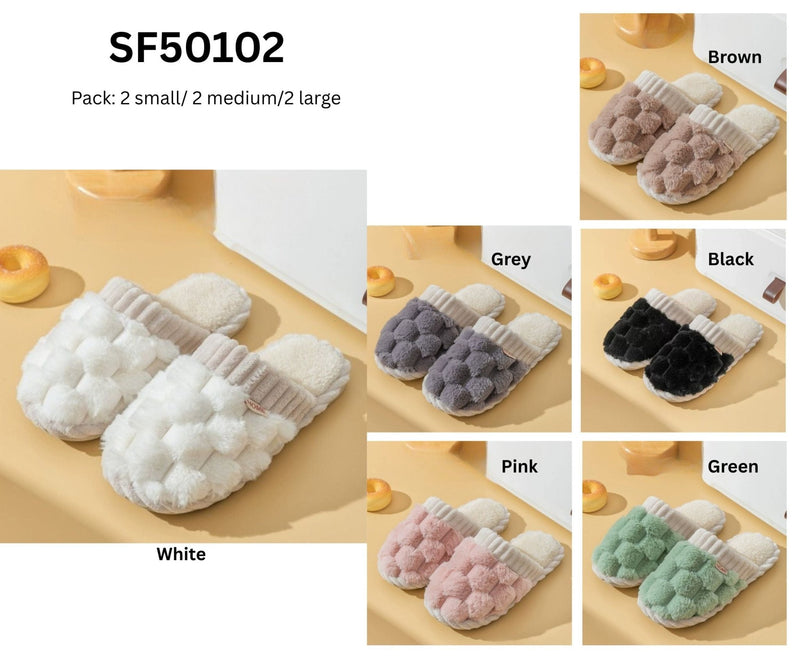 SF50102 Plush Slippers - MiMi Wholesale