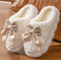 SF50103 Fluffy Ribbon Platform Slippers - MiMi Wholesale