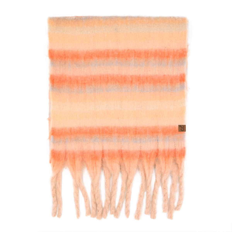 SFC0124 Horizontal Multi Color Woven Scarf - MiMi Wholesale