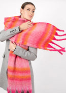 SFC0124 Horizontal Multi Color Woven Scarf - MiMi Wholesale