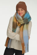 SFC0125 Multi Color Check Woven Scarf - MiMi Wholesale