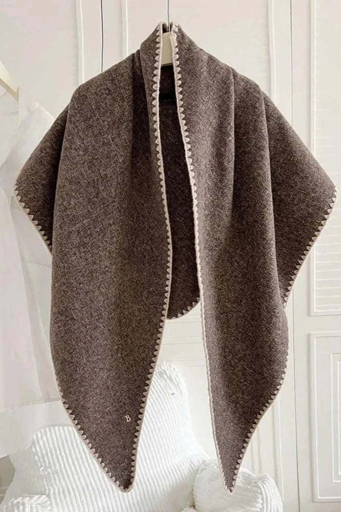 SFC0142 Triangle Blanket Stitch Scarf - MiMi Wholesale