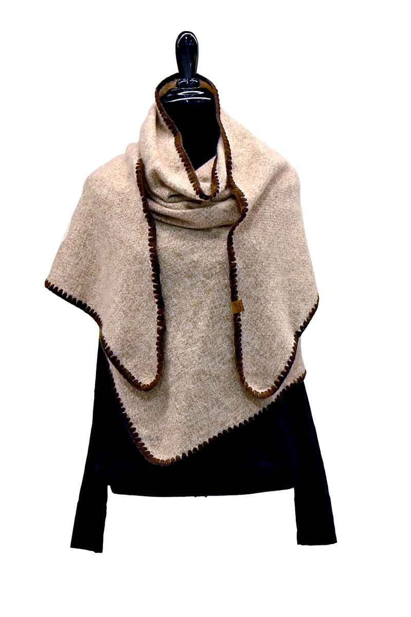 SFC0142 Triangle Blanket Stitch Scarf - MiMi Wholesale