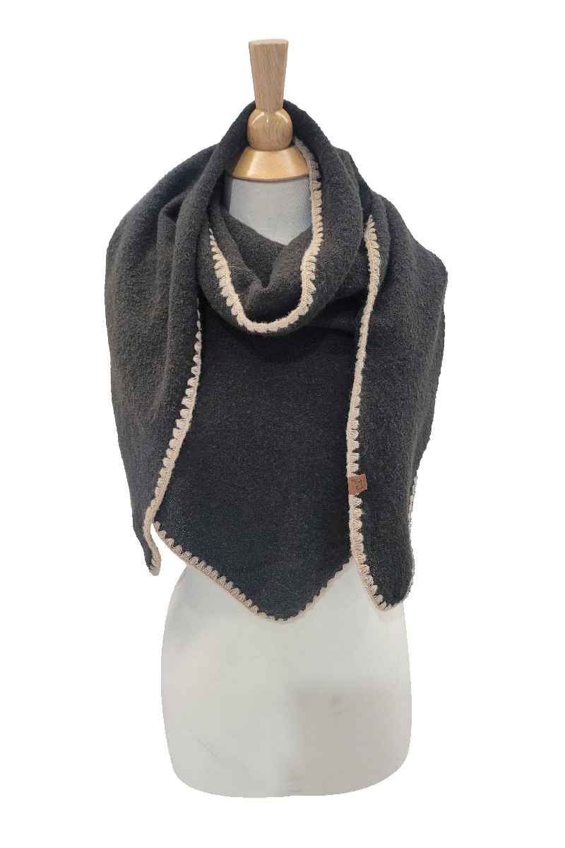 SFC0142 Triangle Blanket Stitch Scarf - MiMi Wholesale