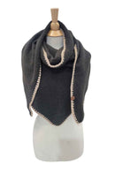 SFC0142 Triangle Blanket Stitch Scarf - MiMi Wholesale