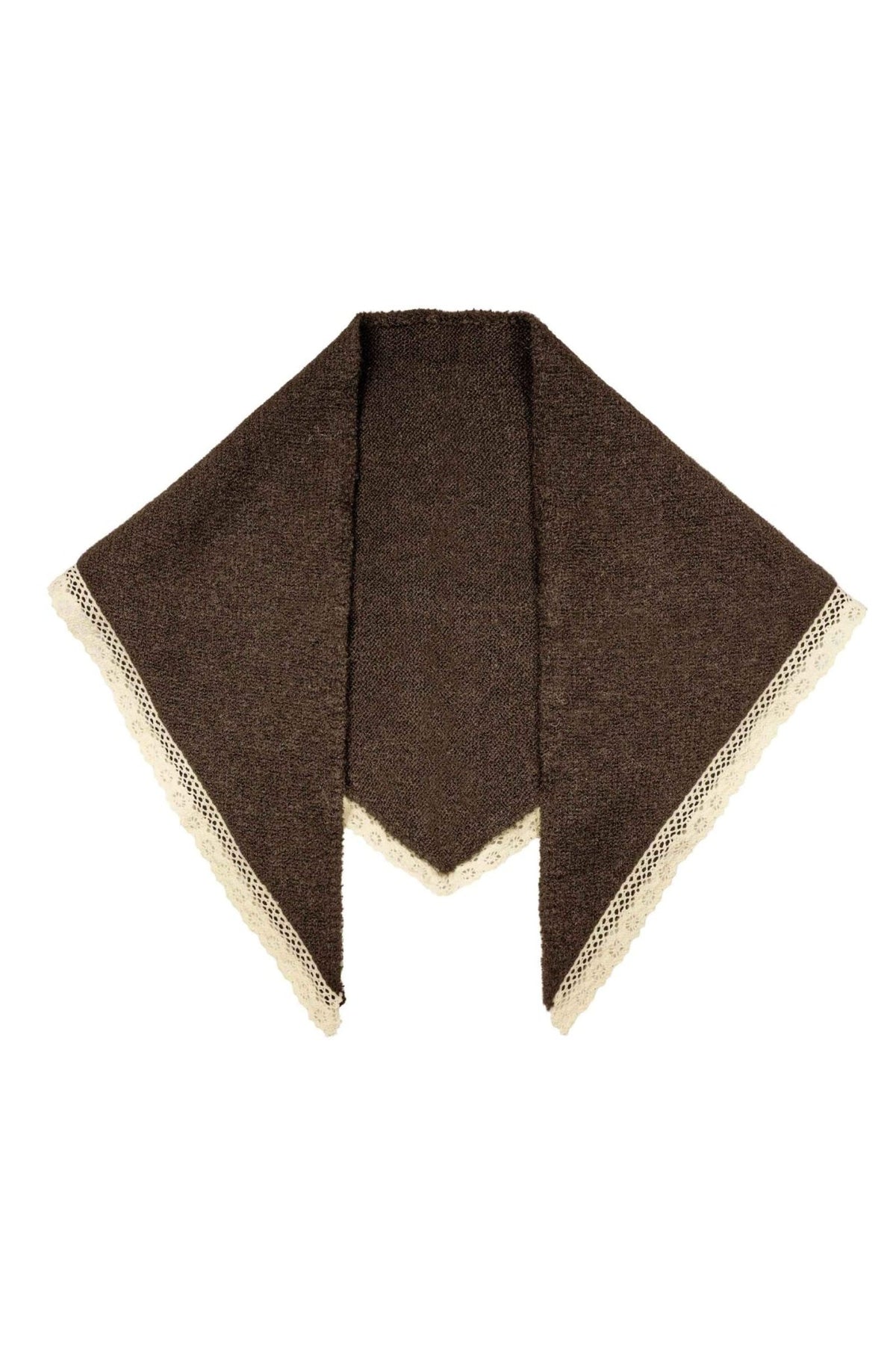 SFC0155 Stella Lace Trim Triangle C&C Scarf - MiMi Wholesale