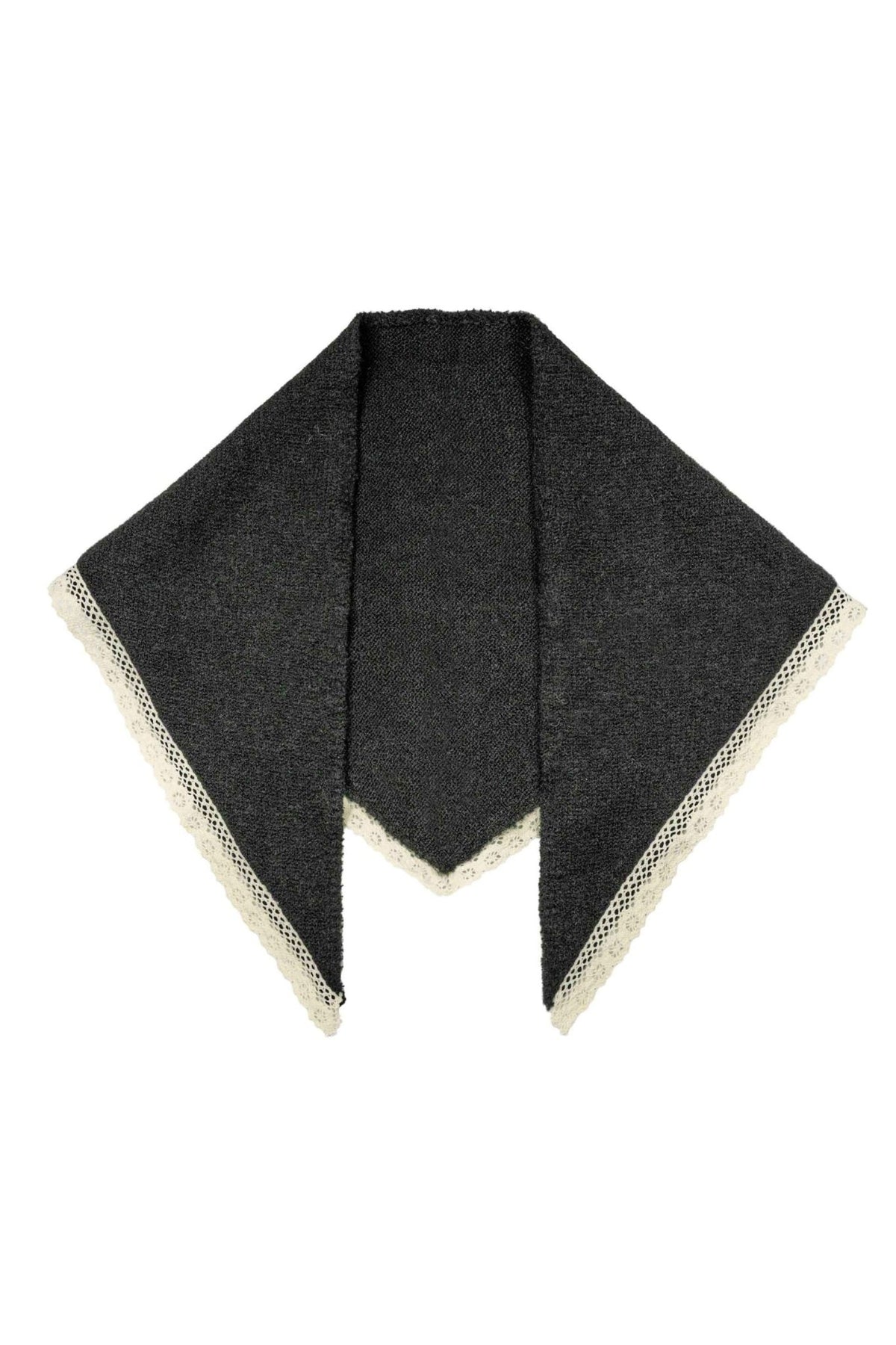 SFC0155 Stella Lace Trim Triangle C&C Scarf - MiMi Wholesale