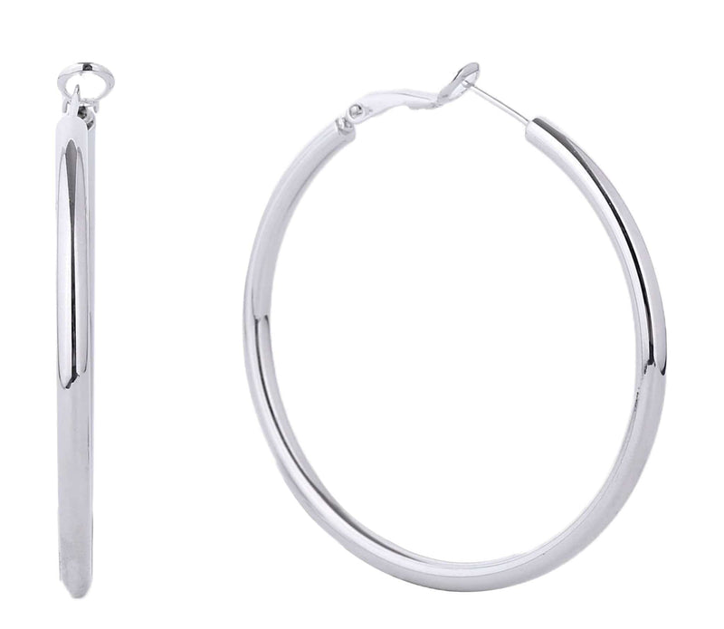 SJE310002 14K Gold Dipped Omega Closure Hoop Earrings - MiMi Wholesale