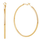 SJE310002 14K Gold Dipped Omega Closure Hoop Earrings - MiMi Wholesale