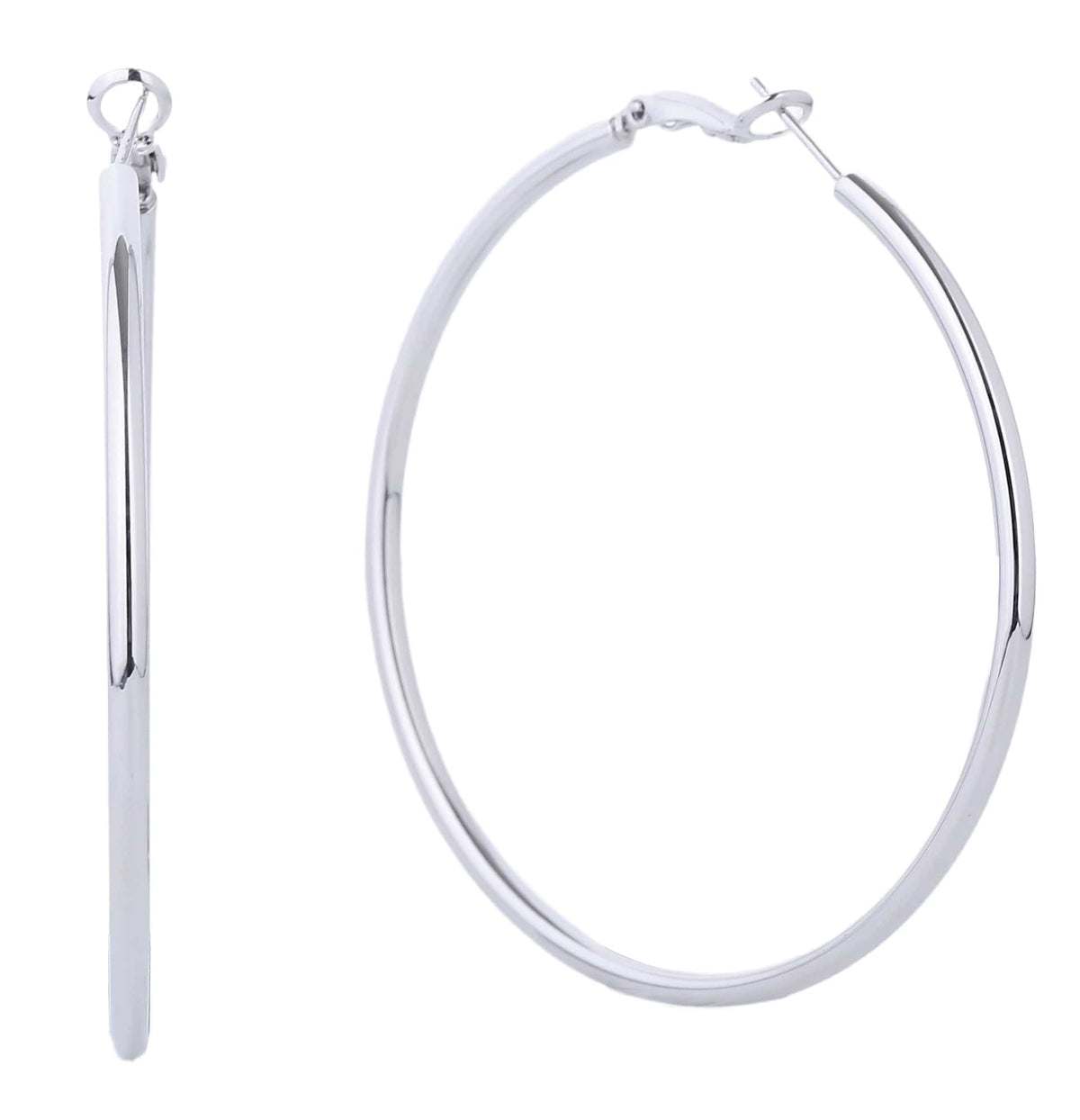SJE310002 14K Gold Dipped Omega Closure Hoop Earrings - MiMi Wholesale