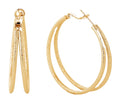 SJE310008 14K Gold Dipped Omega Closure Hoop Earrings - MiMi Wholesale