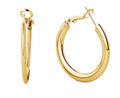 SJE310011 14K Gold Metal Omega Closure Hoop Earrings - MiMi Wholesale