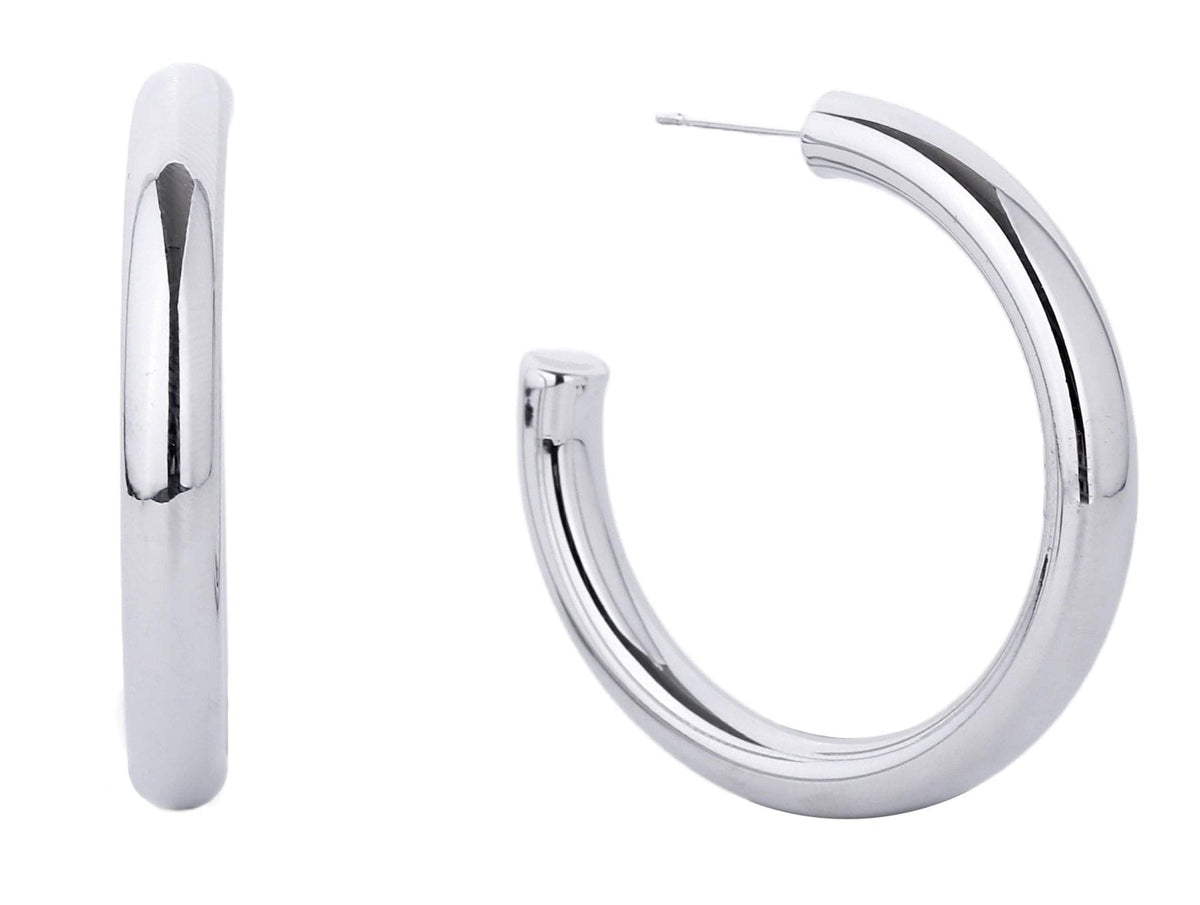 SJE310013 14K Metal Post Hoop Earrings - MiMi Wholesale