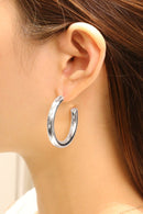 SJE310013 14K Metal Post Hoop Earrings - MiMi Wholesale
