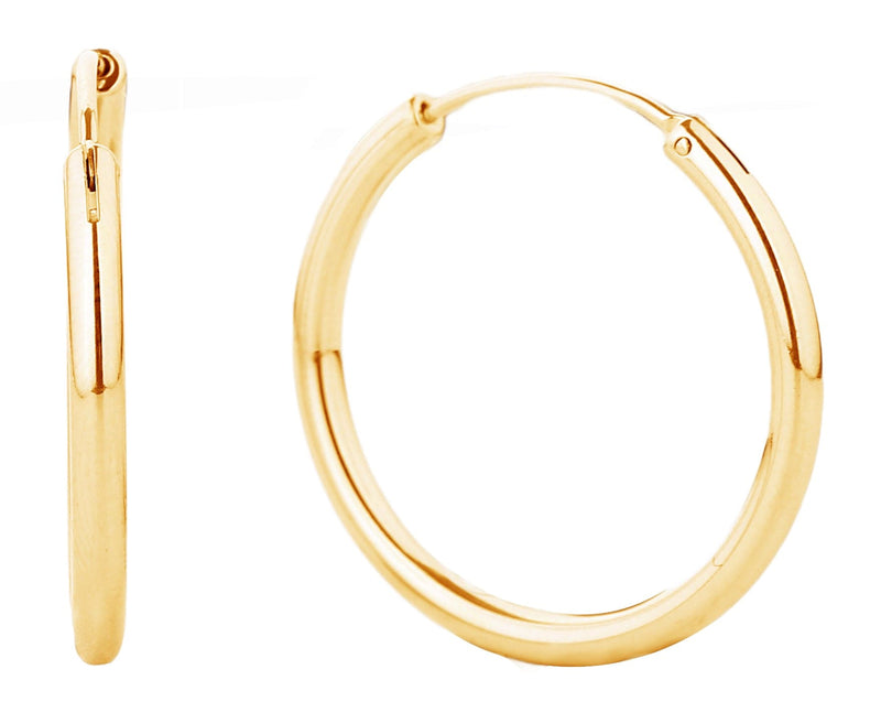 SJE310016 14K Gold Metal Endless Hoop Earrings - MiMi Wholesale