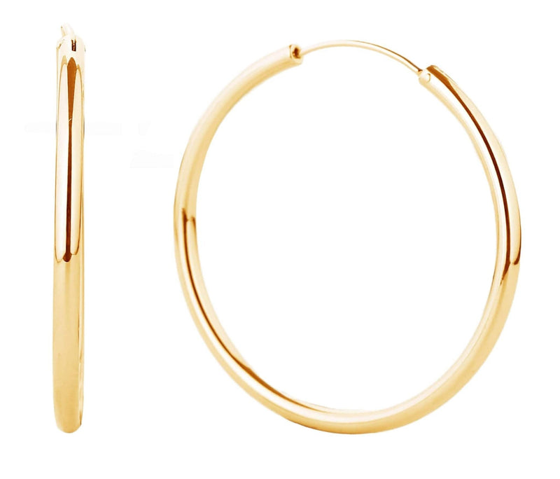 SJE310016 14K Gold Metal Endless Hoop Earrings - MiMi Wholesale