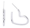 SJE310165 14K Dipped Heart Shape Post Earrings - MiMi Wholesale