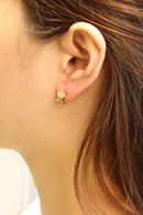 SJE310212 14K Dipped Post Cz Paved Earrings - MiMi Wholesale