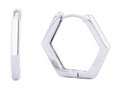 SJE310240 14K Dipped Hexagon Hoop Earrings - MiMi Wholesale