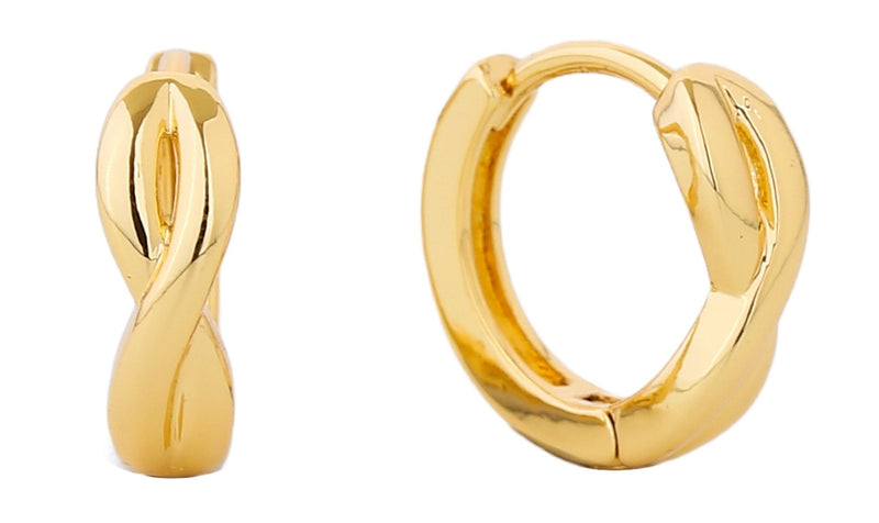 SJE310253 14K Gold Dipped Hoop Earrings - MiMi Wholesale