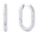SJE310274 14K Dipped Huggie Hoop Oval Earrings - MiMi Wholesale