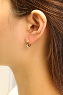 SJE310286 14K Dipped Wide Hexagon Hoop Earrings - MiMi Wholesale