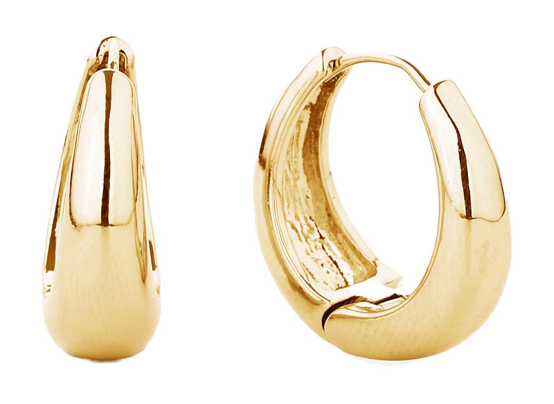 SJE310287 14K Dipped Brass Hoop Earrings - MiMi Wholesale