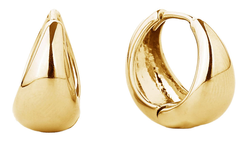 SJE310287 14K Dipped Brass Hoop Earrings - MiMi Wholesale