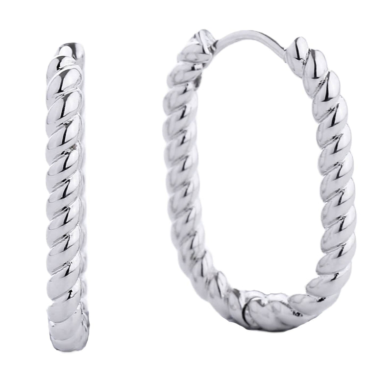 SJE310288 14K Dipped Twist Square Hoop Earrings - MiMi Wholesale