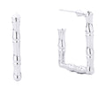 SJE310294 14K Dipped Rectangle Post Earrings - MiMi Wholesale