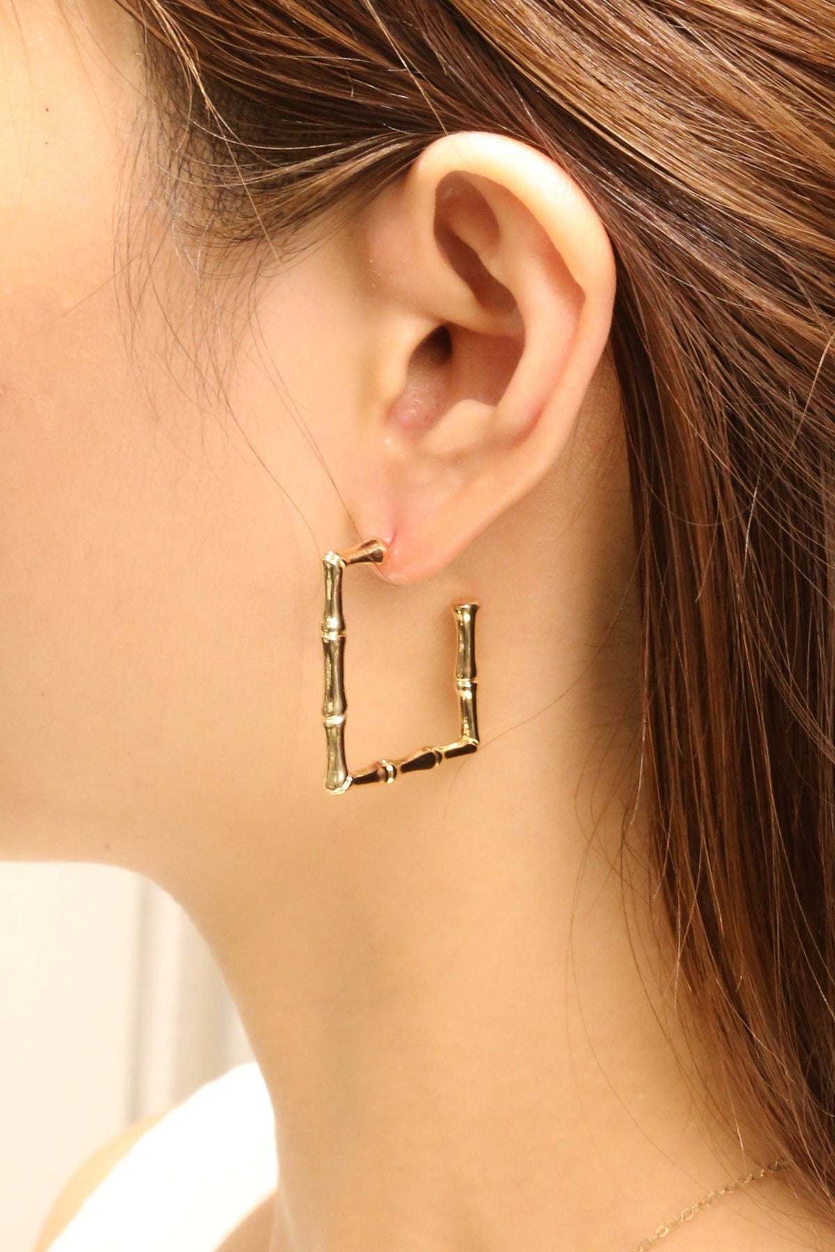 SJE310294 14K Dipped Rectangle Post Earrings - MiMi Wholesale