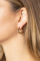 SJE310295 14K Dipped Hexagon Earrings - MiMi Wholesale