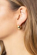 SJE310326 14K Dipped Ball Shape Pin Catch Earrings - MiMi Wholesale