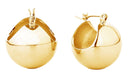 SJE310326 14K Dipped Ball Shape Pin Catch Earrings - MiMi Wholesale