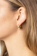 SJE310326 14K Dipped Ball Shape Pin Catch Earrings - MiMi Wholesale