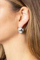 SJE310326 14K Dipped Ball Shape Pin Catch Earrings - MiMi Wholesale